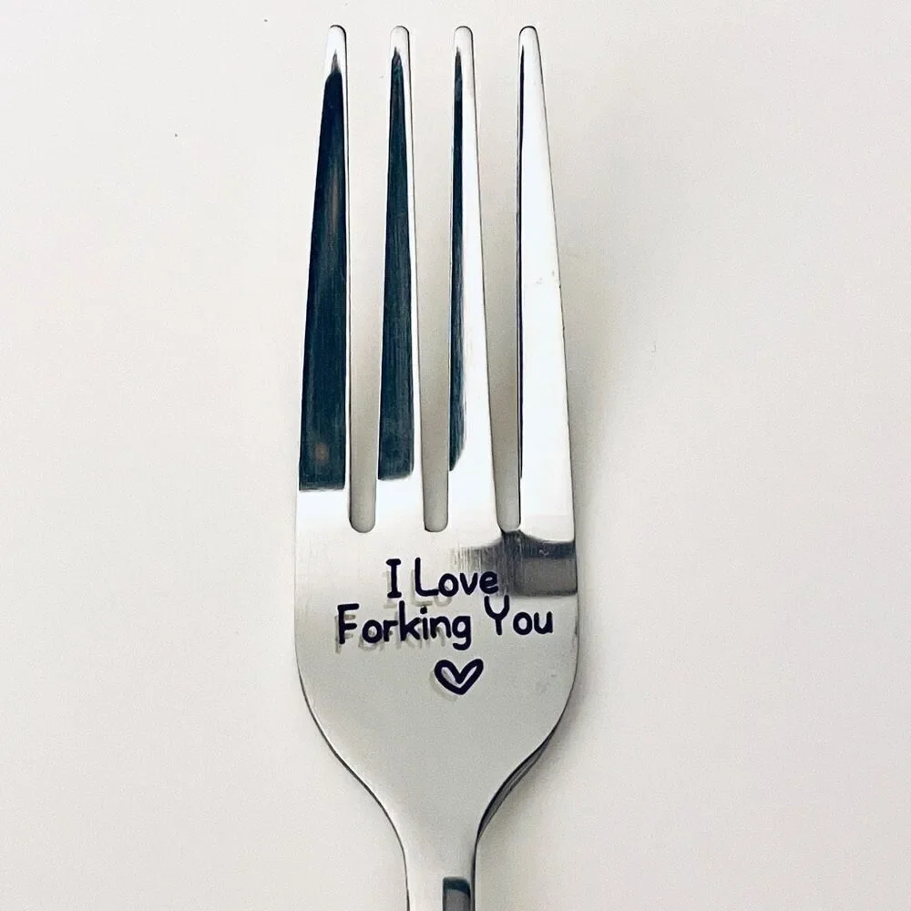 NWT Gorgeous “I love Forking You” Great Anniversary, Valentine’s Funny Fork Gift